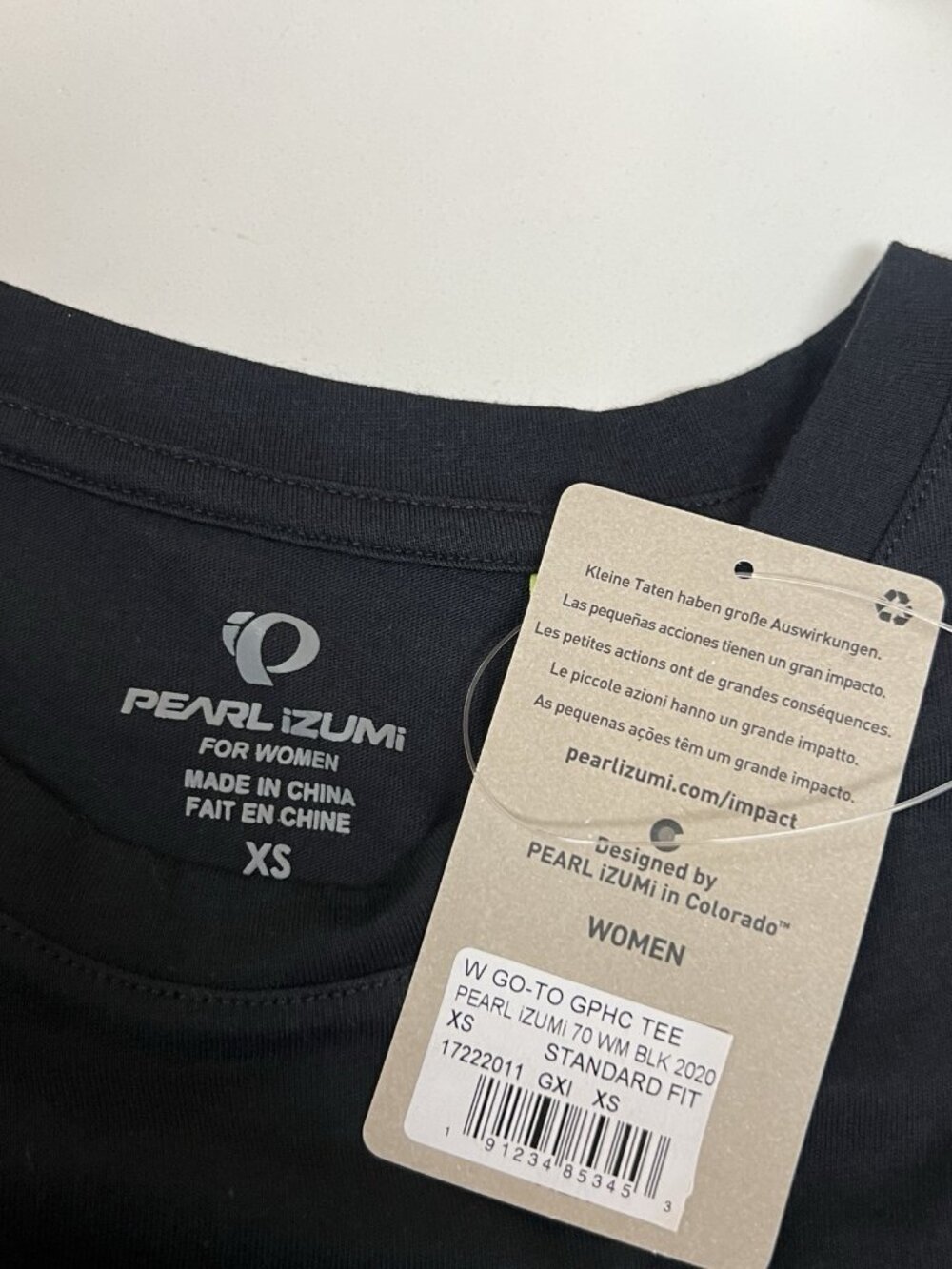 Pearl Izumi Womens Go To Graphic Tee Size Xs Black 70th Anniversary - Picture 4 of 7